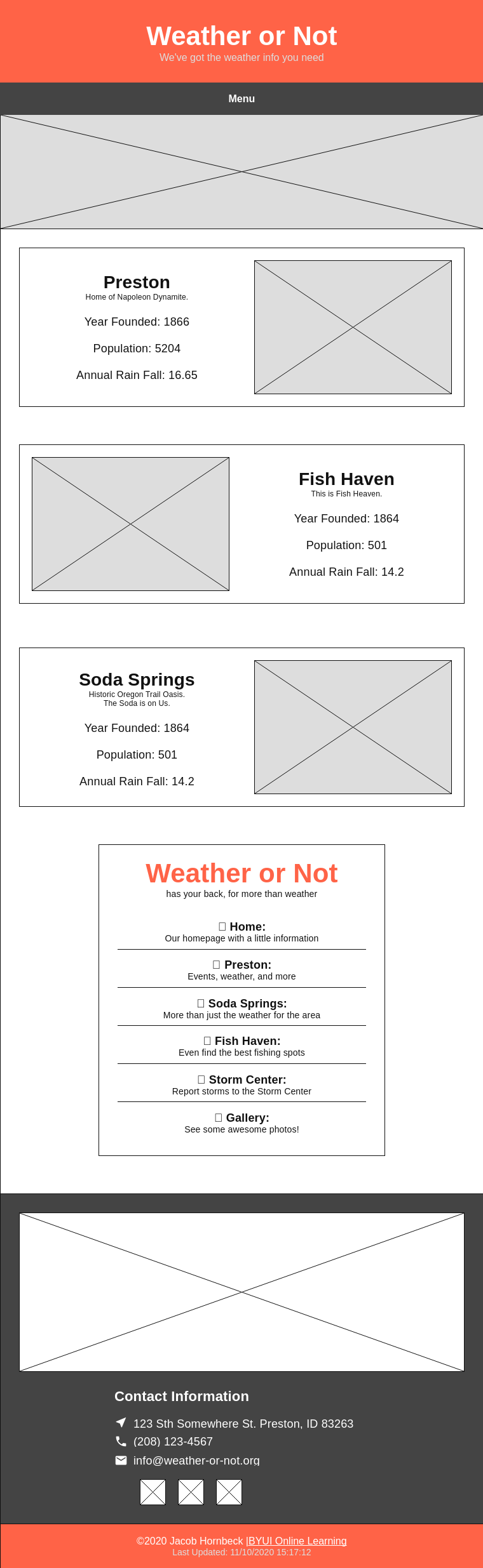 homepage wire-frame